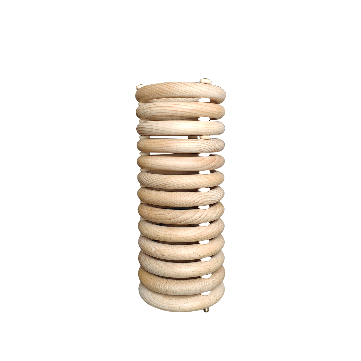Wood Circle handmade Block Art vase for dry flower - Medium 24x10cm