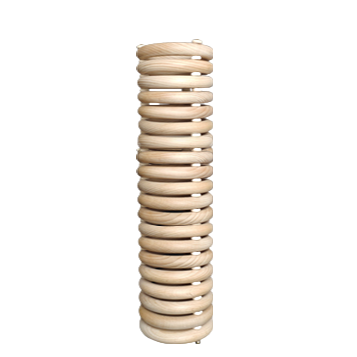 Wood Circle handmade Block Art vase for dry flower - Tall 38x10cm