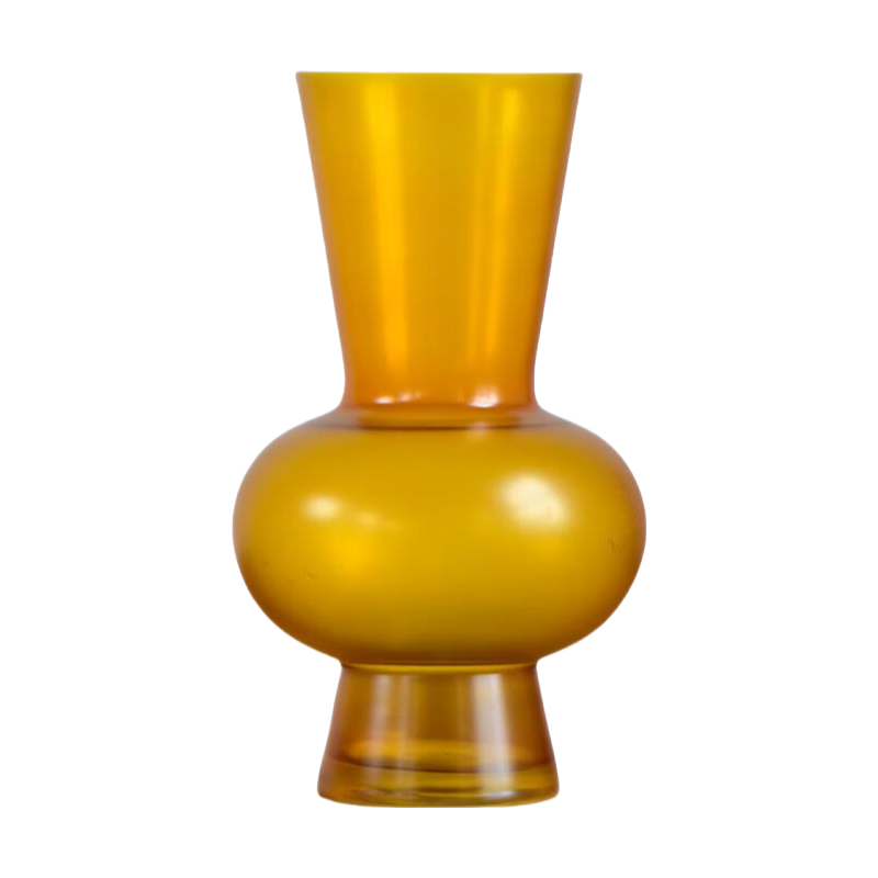 Gold geometric shape creative handmade hand blown glass vase 48x26cm