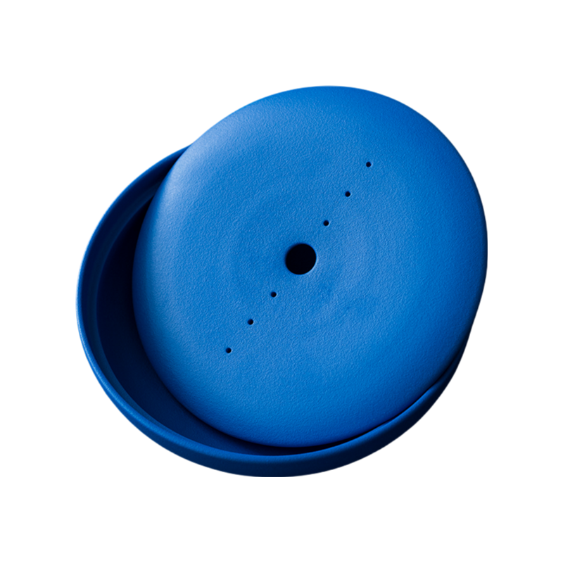 Blue ceramic tea tray household dry tea tray water storage tray set 7.3x24.5cm