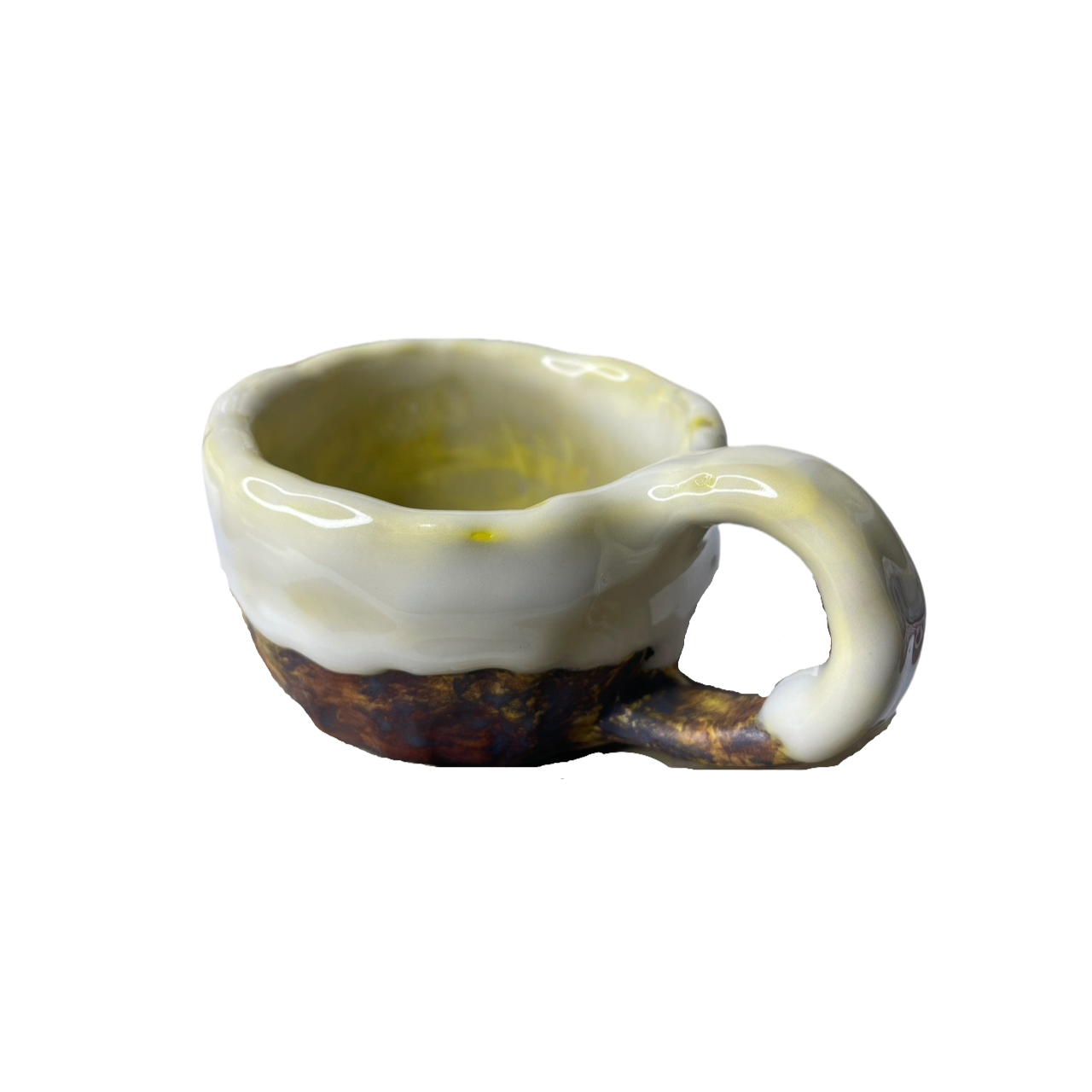 Purple red Shino ware 志野焼, Shino-yaki handmade artist ceramic porcelain coffee cup tea cup 150ml