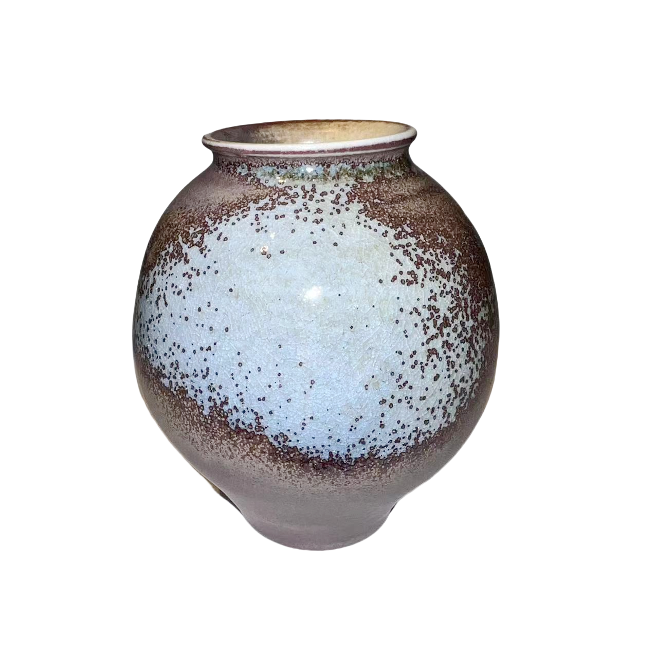 Blue purple klin transformed ink art abstract artist handmade ceramic porcelain vase (Aromatherapy Bottles & Jars) 11.5x8.5cm