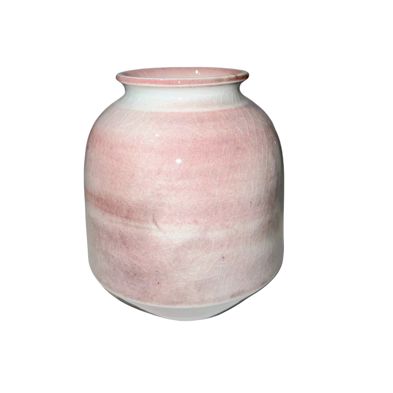 Pink klin transformed abstract artist handmade ceramic vase (Aromatherapy Bottles & Jars) 11x9cm