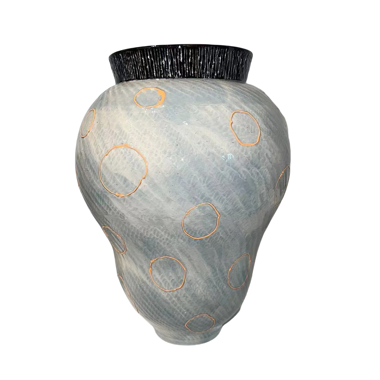 Grey Artist handmade porcelain ceramic vase 40x38cm