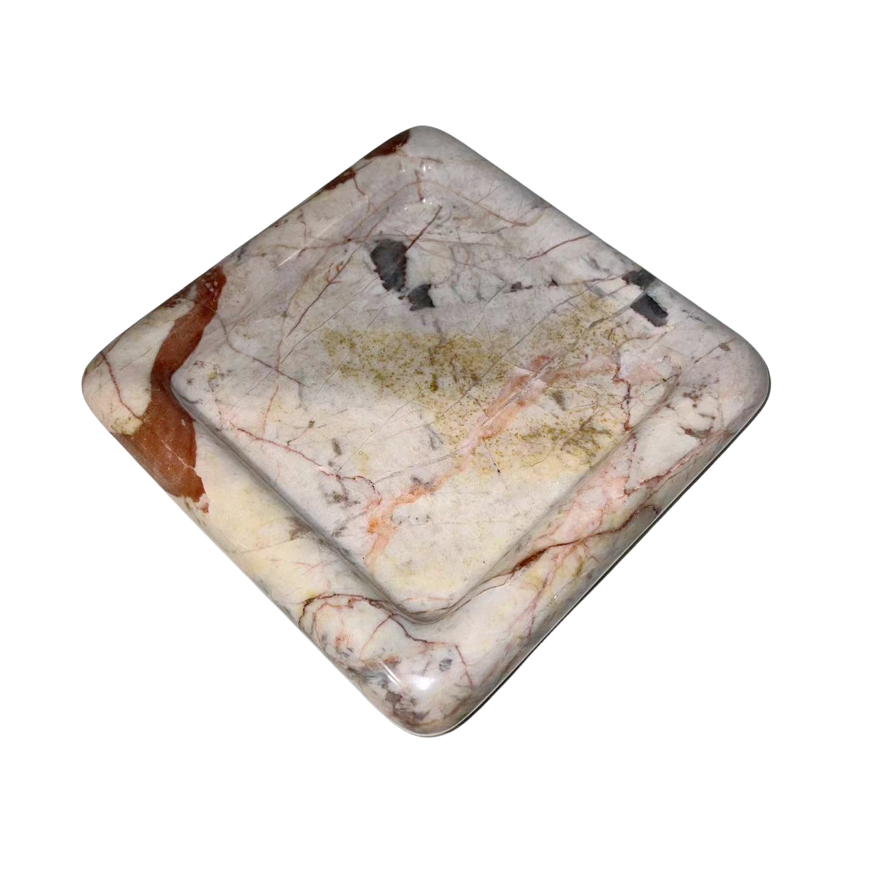 Cream white natural marble stone plate decorative accessories 3x20x20cm