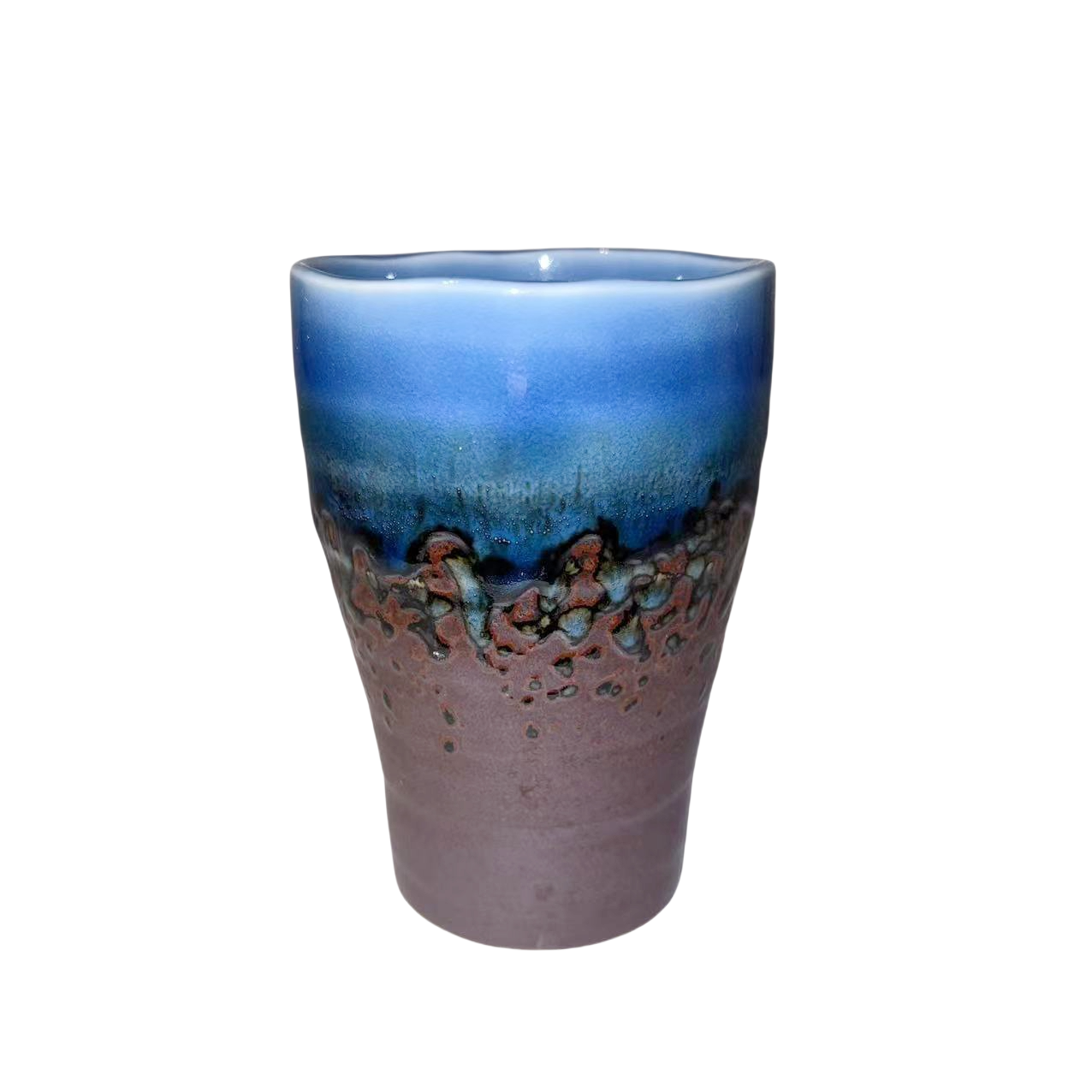 Blue color Japanese handmade porcelain tea cup 11x7cm