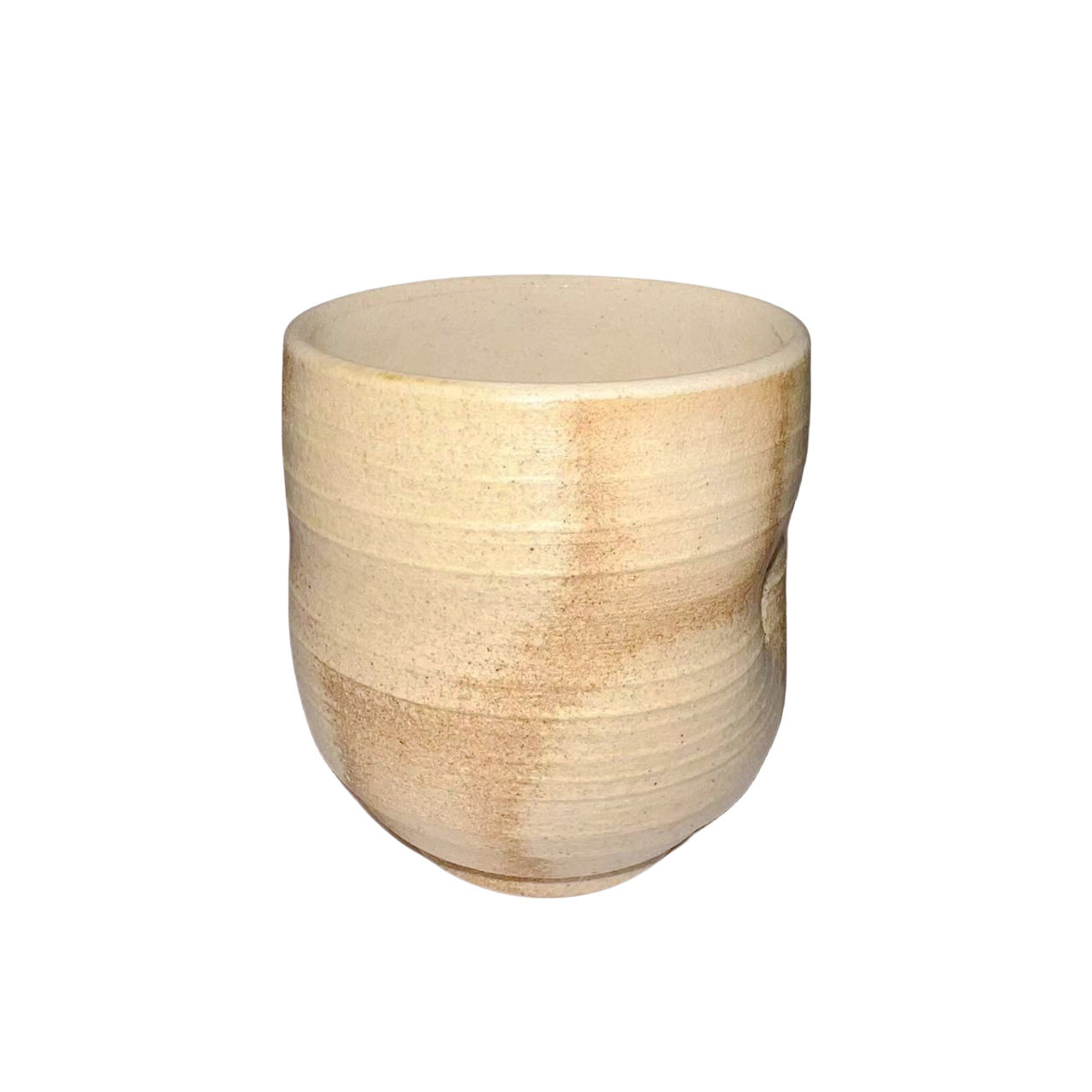 Beige color Japanese handmade porcelain tea cup 8x6.5cm