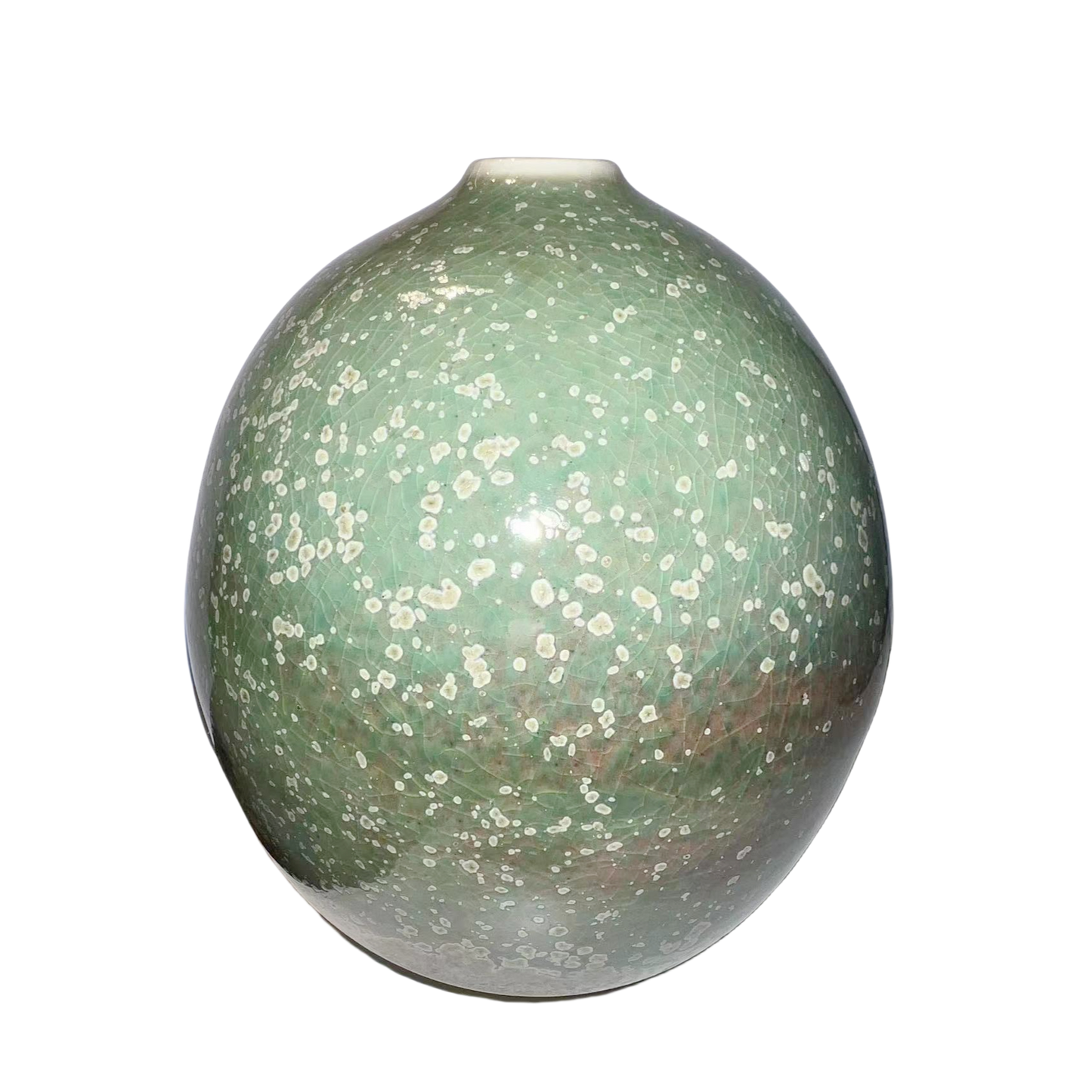 Green klin transformed handmade ceramic vase and aromatherapy ceramic bottle 19x14cm