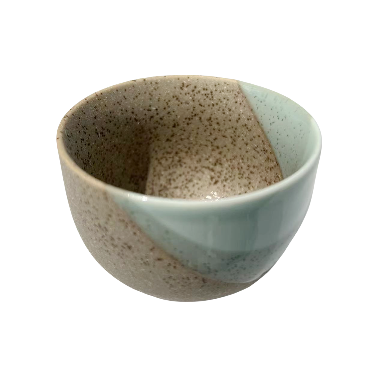 Green klin transformed Japanese artist abstract artist handmade porcelain tea cup